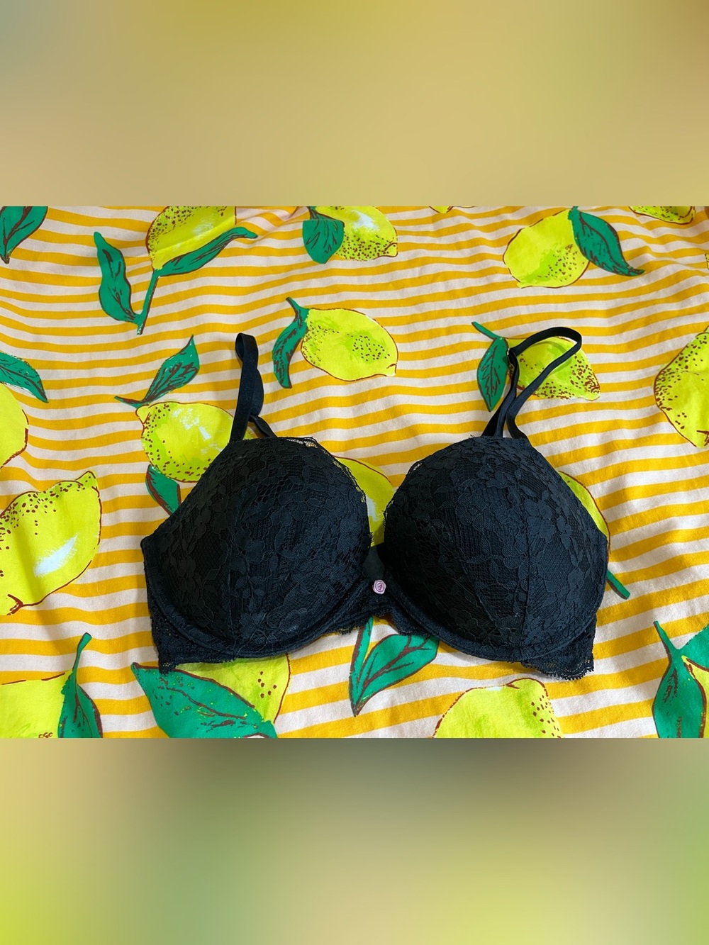 Victoria's Secret Black Lace Push-Up Bra